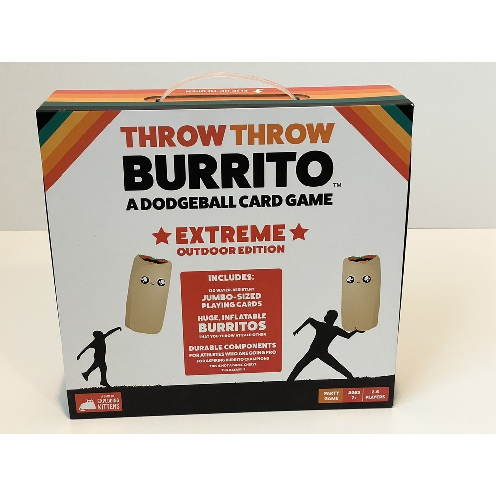 NEW Throw Throw Burrito Exploding Kittens Outdoor Edition A Dodgeball Card Game